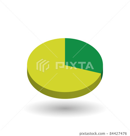 Green pie chart design element Green pie chart design element 84427476