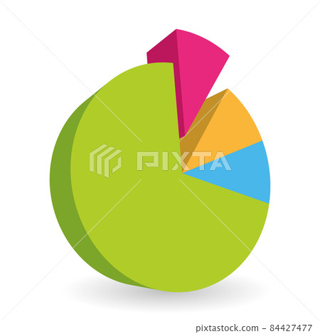 Colorful pie chart design element 84427477