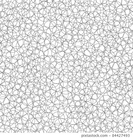 Tangled background of thin black outline overlapping circles Tangled background of thin black outline overlapping circles 84427493