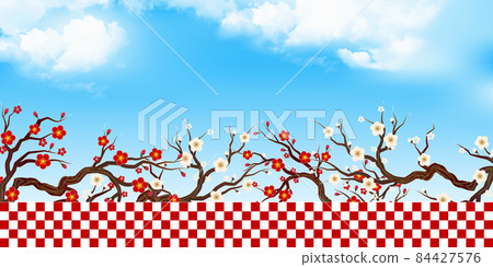 梅花樹春天風景背景 梅花樹春天風景背景 84427576