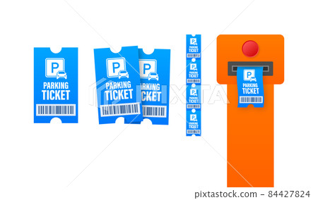 Parking tickets, great design for any purposes. Parking zone. Vector stock illustration 84427824