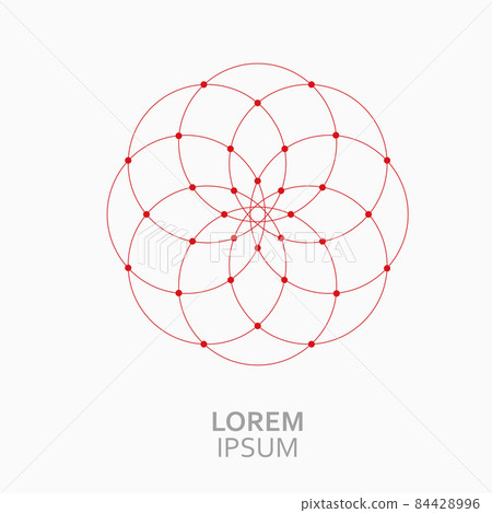 Set pattern circle abstract background. Creative design elements with round shape 84428996