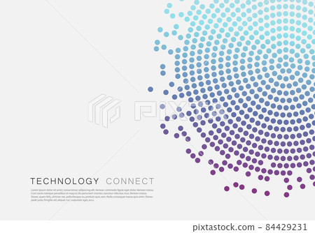 Black abstract vector circle pattern design. Halftone texture 84429231