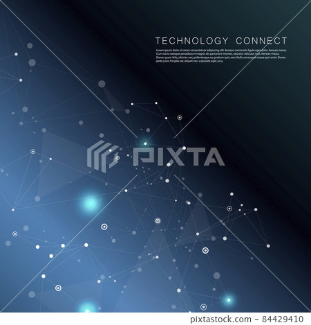 Abstract blue color science background with connection dots and lines Abstract blue color science background with connection dots and lines 84429410