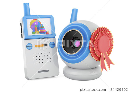 Baby cam and audio baby monitor with best choice badge, 3D rendering 84429502