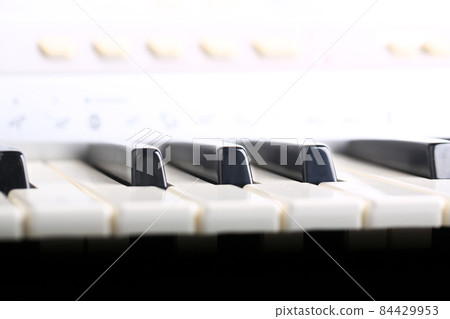 piano keyboard in a gentle air of retro style musical background selective soft focus 84429953