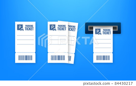 Parking tickets, great design for any purposes. Parking zone. Vector stock illustration 84430217