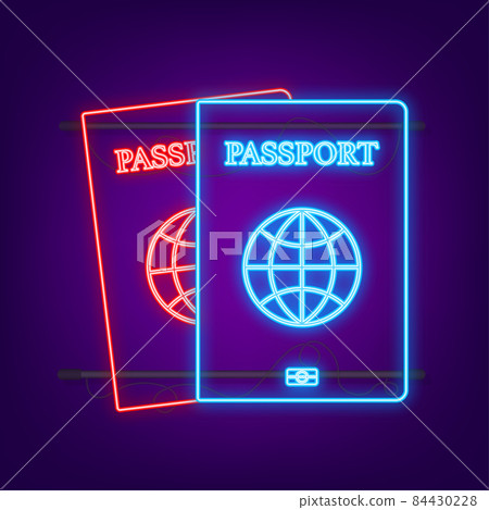 International passport line icon. Visa, document, arrival. Customs concept. Vector illustration 84430228