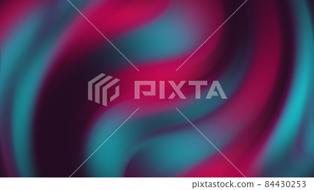 Colorful abstract twisted wavy shape in motion. Computer generated organic digital art  84430253