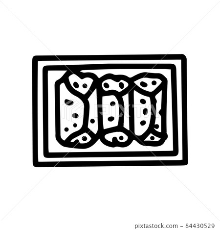 enchilada line vector doodle simple icon design enchilada line vector doodle simple icon design 84430529