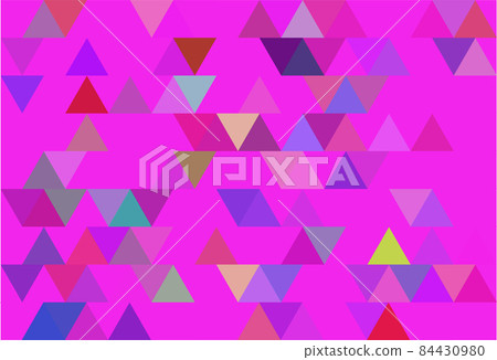 Magenta background and other colorful triangles. Vector triangles backdrop. Creative design template for celebration and season decoration. A backing of mosaic triangles for branding, calendar Magenta background and other colorful triangles. Vector triangles backdrop. Creative design template for celebration and season decoration. A backing of mosaic triangles for branding, calendar 84430980