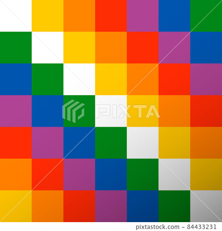 Wiphala flag bolivia diverse native indian region Wiphala flag bolivia diverse native indian region 84433231
