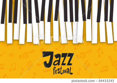 Jazz festival piano music instrument background Jazz festival piano music instrument background 84433245
