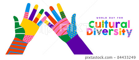 Cultural Diversity day colorful high five hand 84433249