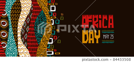 Africa Day banner colorful tribal art decoration Africa Day banner colorful tribal art decoration 84433508