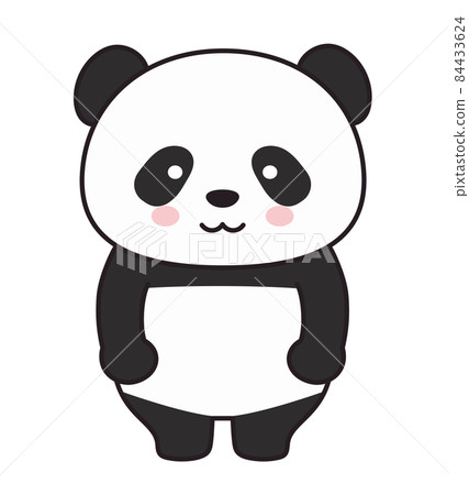 Kawaii panda, anime panda Stock Illustration