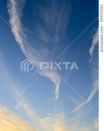 Sunset and blue sky 84434203