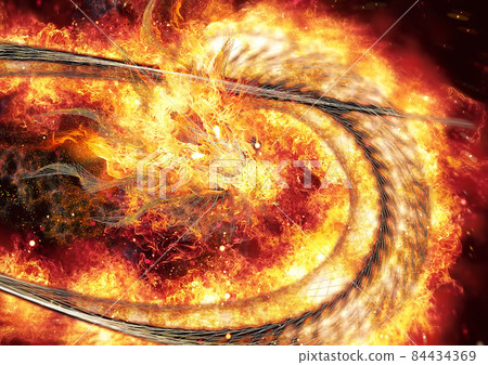 Fire dragon illustration Fire dragon illustration 84434369