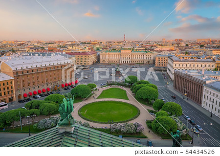St. Petersburg city skyline from top view cityscape of Russia St. Petersburg city skyline from top view cityscape of Russia 84434526