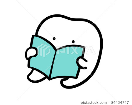 可愛的牙齒字符的手寫風格插圖,以在書籍中獲取知識 可愛的牙齒字符的手寫風格插圖,以在書籍中獲取知識 84434747