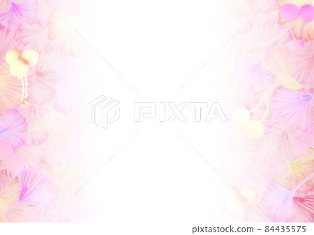 Gradation background material that makes colorful ginkgo watercolors white from left and right to the center Red-based horizontal Other colors available 84435575