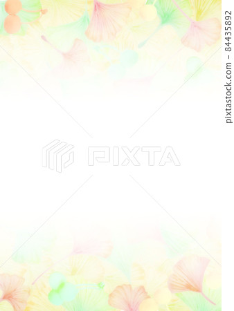 使彩色銀杏水彩從上到下變白的漸變背景材料 84435892