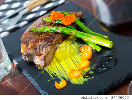 Tasty juicy roasted beef steak 84436033