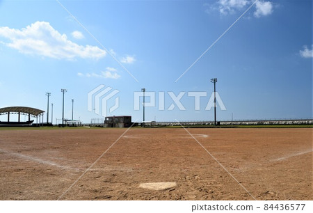 Baseball field home base and ground 84436577