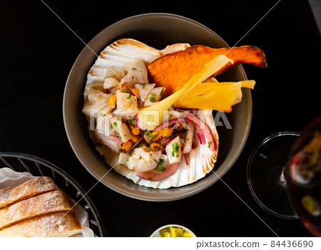Savory seafood ceviche with shrimps Savory seafood ceviche with shrimps 84436690