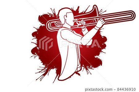 Trombone Musician Orchestra Instrument Graphic Vector 84436910