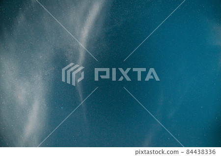 Real Night Sky Stars. Natural Starry Sky Blue Color Background 84438336