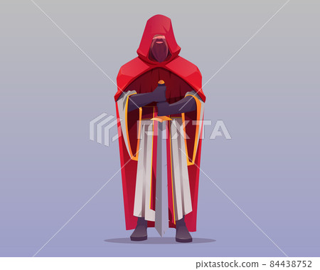 Ancient warrior, medieval knight with sword blade Ancient warrior, medieval knight with sword blade 84438752