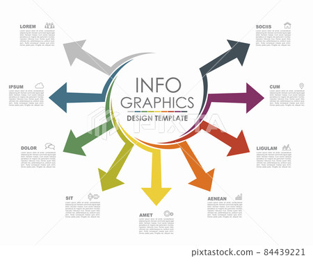 Infographic design template with place for your data. Vector illustration. 84439221