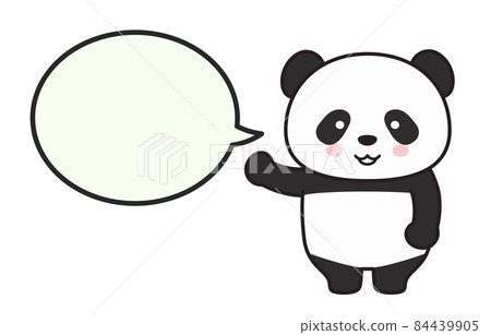 一個氣球和一隻可愛的熊貓的插圖 一個氣球和一隻可愛的熊貓的插圖 84439905