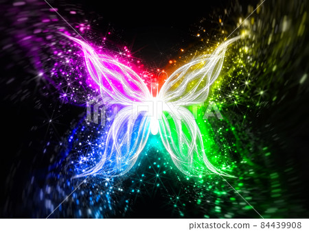 抽象光蝴蝶圖 84439908