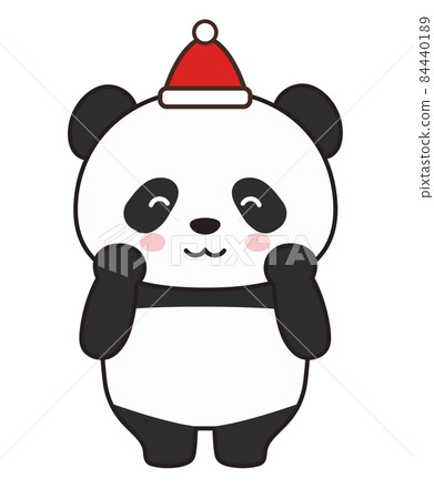 A fun illustration of a panda wearing a Santa hat A fun illustration of a panda wearing a Santa hat 84440189