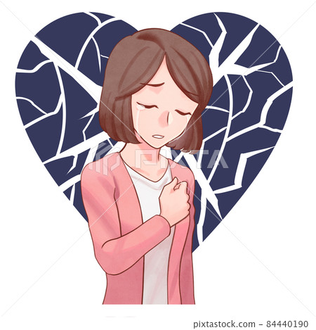 Illustration of a woman suffering psychological... - Stock Illustration ...