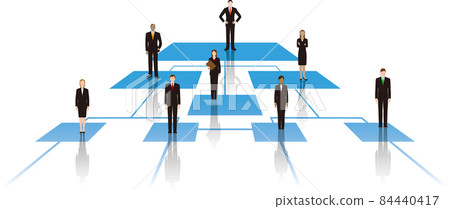 Image illustration of business people and company composition diagram 84440417