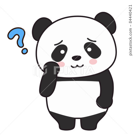 Illustration of a panda wondering Illustration of a panda wondering 84440421
