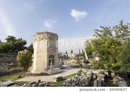 the ancient Tower of the Winds in Athens, Greece 84440647