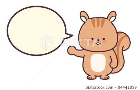 Illustration of a balloon and a cute squirrel 84441859