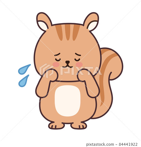 Illustration of a sad squirrel 84441922