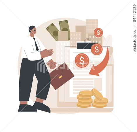 Revenue agency abstract concept vector illustration. Revenue agency abstract concept vector illustration. 84442129