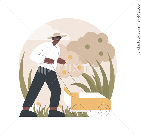 Lawn mowing service abstract concept vector illustration. Lawn mowing service abstract concept vector illustration. 84442160