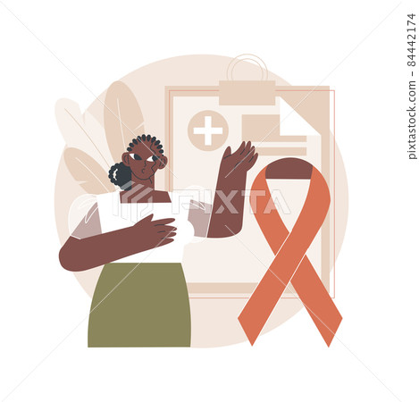 Breast cancer abstract concept vector illustration. Breast cancer abstract concept vector illustration. 84442174