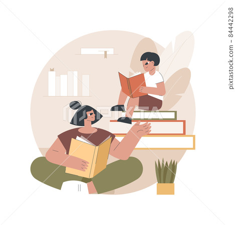 Read a book abstract concept vector illustration. Read a book abstract concept vector illustration. 84442298