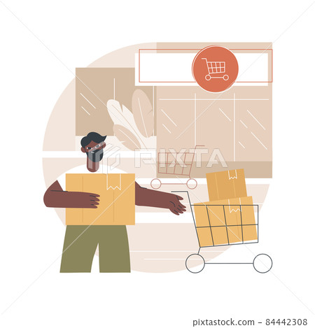 Big box store abstract concept vector illustration. 84442308