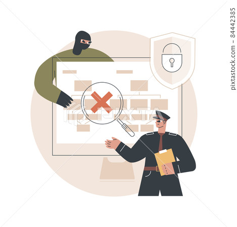 Computer forensics abstract concept vector illustration. Computer forensics abstract concept vector illustration. 84442385