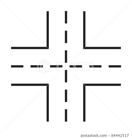 crossroads icon vector for graphic design, logo, website, social media, mobile app, UI 84442517