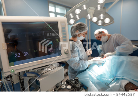 Monitoring of patient's heart in intensive care unit 84442587